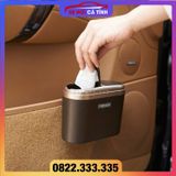 Thùng Rác Oto Mini, Hộp chứa Rác Xe Hơi Dễ Thương màu đen