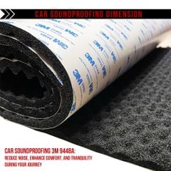 Tấm mút tiêu âm 3M™ 9448A ô tô Phụ kiện ô tô Tấm lót cách nhiệt Giảm âm thanh Chống ồn 80* 50 * 1.5cm