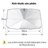 Dù che nắng ô tô 4 5 7 chỗ, ô chắn nắng kính lái ô tô vải dù cán kim loại cacbon chống tia uv