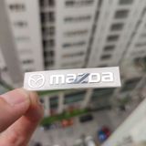 [MAZDA] Miếng decal dán trang trí xe ô tô đẹp, tem kim loại chìm in logo hãng xe Mazda 2, 3,6 Mazda Cx-5, Cx-8,BT50