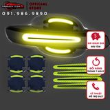 Bộ 8 Miếng Họa Tiết Sợi carbon 3d Phản Quang Dán Tay Cửa Hõm Cửa Dán Phản Quang ben đêm Chống Trầy Xước Trang Trí Xe Hơi