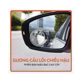 Bộ 2 gương cầu kính lồi, chiếu hậu xóa điểm mù xe hơi, ô tô, xe tải tăng độ an toàn khi tham gia giao thông