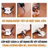 Chặn Cửa Như Vô Hình Dán Sàn TRENDYHOME Chống Va Đập, Chặn Cửa Thông Minh, Hít Nam Châm  - Kèm Miếng Dán 3M & Ốc Vít