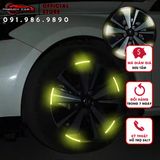 Set 10 Miếng Dán Phản Quang Ban Đêm Trang Trí Viền Bánh Xe Hơi cảnh báo an toàn cánh cửa cho xe hơi xe máy ô tô