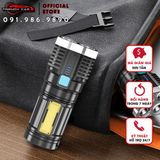Đèn Pin, Đèn Pin Led Cob Mini 4 Bóng Sạc USB Đèn Pin Cầm Tay Siêu Sáng, Nhiều Chế Độ, Có Đèn Led Hông Du Lịch Tiện Dụng