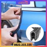 Cuộn 6 mét Gioăng lõi thép chữ U nẹp viền cánh cửa xe oto màu xám, đen, đỏ, trắng