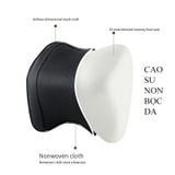 Bộ Gối Tựa Ô Tô Cao Su Non Bọc Da Cao Cấp , Gối Tựa Đầu Dùng Cho Xe Ô Tô, Ghế Văn Phòng chất liệu da xịn