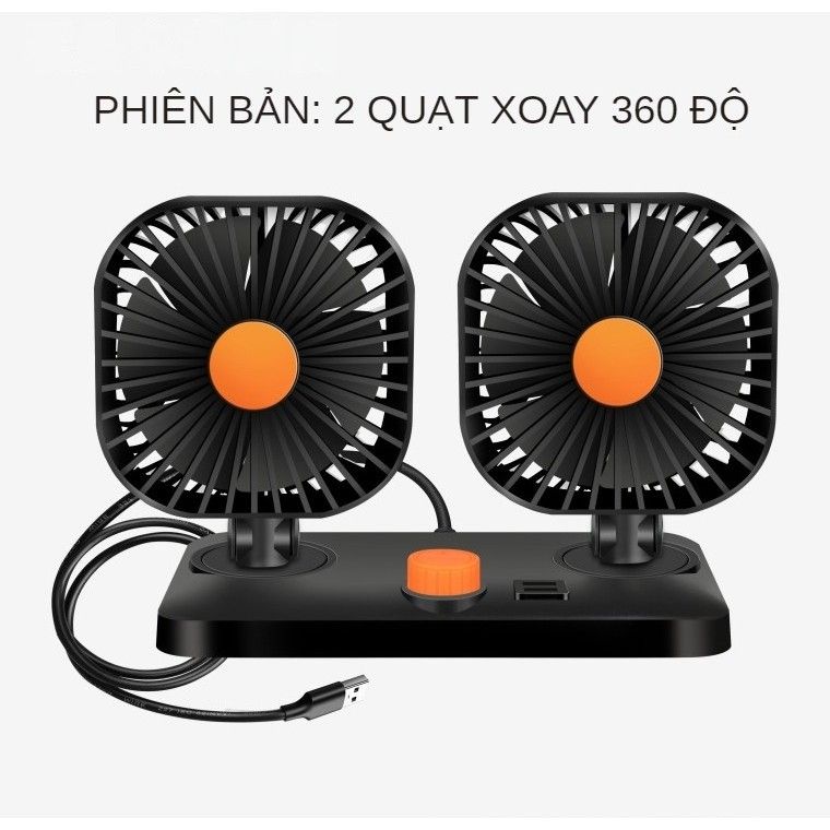 Quạt Đôi Mini ô tô