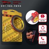 Băng dính 3M Hàng chuẩn 2 mặt đục và trong suốt loại 10mm 20mm dài 3mét, băng keo dán cường lực siêu dính ô tô, nội thất