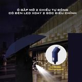 Ô Tự Động 2 Chiều Gấp Gọn Che Mưa Nắng Tay Cầm Có Đèn Led Dù Che Mưa