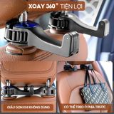 Móc treo đồ trên ô tô gài trước sau ghế kèm giá đỡ điện thoại trên xe tiện lợi thiết kế chắc chắn cao cấp