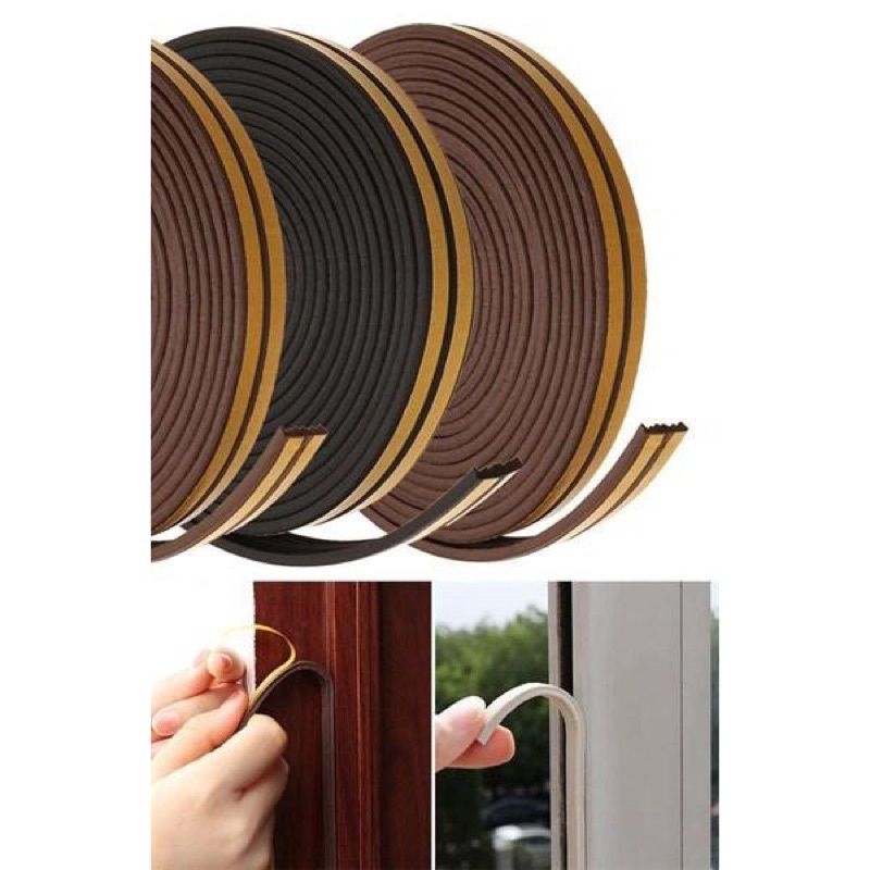 Gioăng cao su chữ E chống ồn, ngăn Bụi cửa nhà