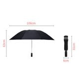 Ô đèn led logo hãng xe dù thời trang tự động 2 chiều một nút bấm chống tia UV có đèn LED xoay 10 nan logo xe hơi cao cấp
