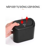 Thùng Rác Mini Cho Xe ô Tô màu đen sang trọng nhỏ gọn thông minh tiện lợi thùng rác VP