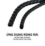 Cuộn 10 mét lò xo nhựa Bọc dây rửa xe, bọc dây tuy ô thủy lực, dây cáp điện, bảo vệ dây chống mài mòn ống rửa xe ô tô tại nhà hoặc gara rửa xe chuyên dụng cần có nhiều cỡ