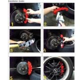 Bộ 4 Ốp Nhựa ABS Bọc Phanh Đĩa Xe Hơi Với Miếng Dán phong cách thể thao Dùng Cho Mọi Model Xe Hơi