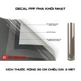 Decal PPF 3 Lớp chuyên dụng khói nhạt cho đèn pha Phủ Bóng đen khói PPF. Chống xước, chống ố vàng đến 5năm.Khổ cao 30cm
