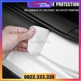 Cuộn nẹp cao su Da vân Carbon bảo vệ trang trí ô tô bộ 4 chiếc dán 2 cánh cửa Xe hơi