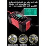 Sạc bình acquy 12V/6A 4Ah-100Ah tự ngắt khi đầy chức năng bảo dưỡng phục hồi ắc quy bằng khử sunfat chống ngược cực