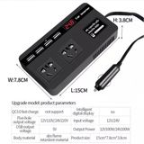 Biến tần điện ô tô, Bộ chuyển đổi điện tự động tẩu sạc DC 12V / 24V sang AC 110V / 220V, Bật lửa đốt thuốc lá cho xe, 10