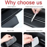 Bộ 4 Miếng Da Sợi Carbon dán Chống Trầy Nẹp bước chân Cửa Xe Hơi  Decal bậc vân carbon trơn Chống Trầy Xước Bậc Cửa