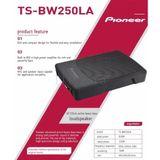 Loa Sub Gầm Ghế PIONEER 850w Chất Lượng Hàng Đầu Nhật Bản TS-BW250LA Bass chủ động âm trầm nặng Loa Siêu Trầm cao cấp