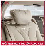 Gối Tựa Đầu Ô Tô Maybach vải da Lộn Ancatara