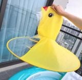 Áo mưa trẻ em ngộ nghĩnh Áo mưa Con vịt nhỏ Màu vàng choàng Mũ ô