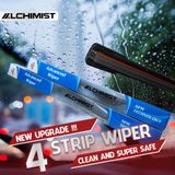 Gạt Mưa Ô tô VINFAST Loại Silicon 4 Lưỡi Cao Cấp, cần gạt nước ô tô Thiết Kế Thông Minh, Gạt Êm Và Sạch Hơn