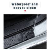 Bộ 4 Miếng Da Sợi Carbon dán Chống Trầy Nẹp bước chân Cửa Xe Hơi  Decal bậc vân carbon trơn Chống Trầy Xước Bậc Cửa
