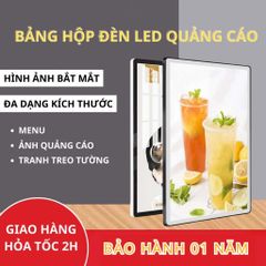 Hộp Đèn LED Quảng Cáo Nhiều Kích Thước, Đổi Ảnh Dễ Dàng, Bảo Hành 1 Năm