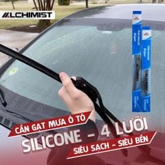 Cần Gạt nước mưa ô tô silicon 4 lưỡi phù hợp các hãng xe, cần gạt mưa ô tô xe hơi thân mềm silicon cao cấp gạt siêu sạch