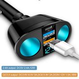 Bộ chia tẩu sạc nhanh ô tô 12/24V gồm cổng sạc nhanh usb trên oto gồm 2 nguồn tẩu, 2 cổng sạc 3.0 và Cổng Type C/PD