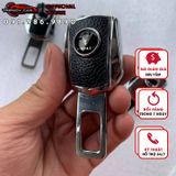 Chốt cài dây an toàn Logo hãng cao cấp bọc da phiên bản cải tiến có thể móc nối tiếp full Hãng xe Trendy Car