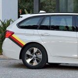 Hình dán xe hơi decal kiểu dành cho xe Đức ,Ý, Pháp, M sport dài 1m chất liệu vinyl sẵn keo bóc dính màu sắc nét