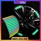Tem Decal Dán Trang Trí Vành Xe Ô Tô, Xe Máy, Xe Đạp Laze Dạ Quang Phát Sáng - Độc Đáo, Lạ Mắt  [Hàng Loại Đẹp]