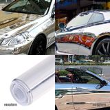 Car silver glossy mirror stretchable chrome vinyl wrap decal film stickers