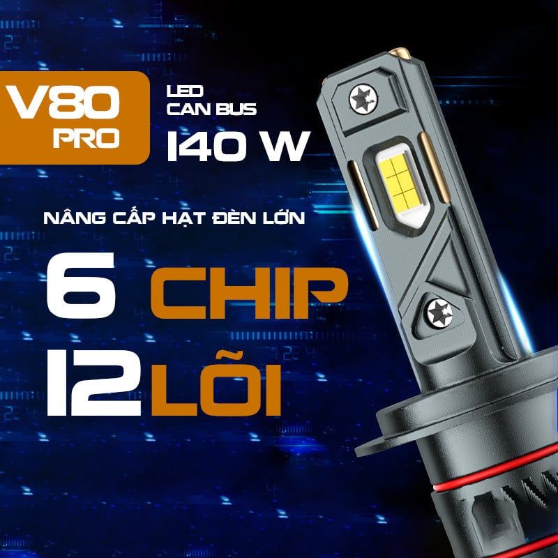 Đèn LED ô tô V80 Pro