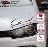 Phụ kiện ô tô Tem dán decal Sport mind prodeced by Sports xe hơi trang trí ô tô đầy đủ màu sắc