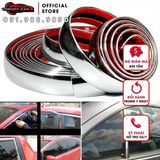 Cuộn nẹp chrome bạc sẵn keo 3m bóc dính phù hợp trang trí nội thất nhà cửa và xe hơi