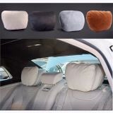 Gối tựa đầu trên xe cao cấp chất liệu vải da lộn nhân tạo alcantara phù hợp cho tất cả loại xe