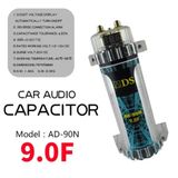 Tụ điện âm thanh kỹ thuật số 9.0 Farads cho âm thanh xe hơi KUERL công suất 10000 W có hiển thị điện áp