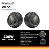 Loa Walker VM30 Bộ 2 Loa Trung tần 3 Inch Chất Lượng Cao cho Xe Hơi - Tweeter Hifi Đặt Taplo đẳng cấp