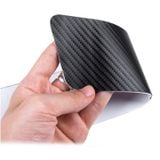 Bộ 4 Miếng Da Sợi Carbon dán Chống Trầy Nẹp bước chân Cửa Xe Hơi  Decal bậc vân carbon trơn Chống Trầy Xước Bậc Cửa
