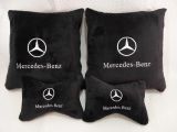 Chăn 2 trong 1 mercedes, gối tựa lưng trên xe , chăn gối cho xe hơi,