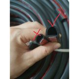 Gioăng chữ D cao su chống ồn ô tô dán viền xe chống bám bụi, va đập loại to 12mm kèm keo 3m