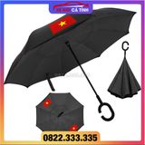 Ô gấp ngược cờ Việt Nam tiện dụng và cao cấp dùng cho ô tô cổ vũ bóng đá trời mưa, ô quà tặng ý nghĩa cho khách du lịch