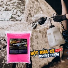 BỘT NHÃO RỬA XE KHÔNG CHẠM CAR SHAMPOO MẦU HỒNG ĐẬM ĐẶC MỚI ĐỘ PH TRUNG TÍNH = 7 PHA TỶ LỆ 1:100