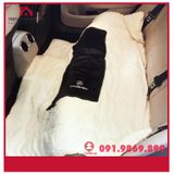 Gối tựa lưng liền chăn 2 in 1 mercedes, Lexus gối tựa lưng trên xe , chăn gối cho xe hơi chất Nhung màu đen sang trọng