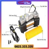 Bơm ô tô 2 xi lanh 12v cao cấp lấy nguồn trực tiếp từ acquy, Bơm lốp oto mini 12v công suất lớn 280w BẢO HÀNH 12 tháng